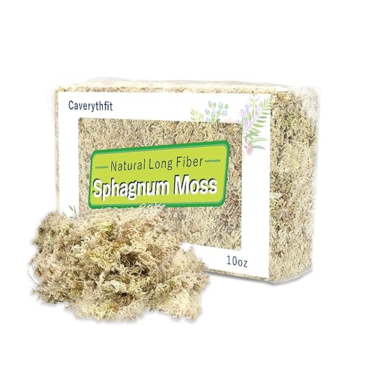 Long Fiber Sphagnum Moss, Naturally Air Dried, Great Orchid Medium, Perfect for Rooting Plants and Cuttings, 10oz(Appx.34QT)