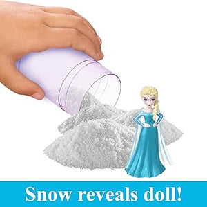 Mattel Disney Frozen Small Doll Snow Color Reveal with 6 Surprises Including 1 Character Figure & 4 Accessories (Dolls May Vary)