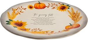 Global Design The Giving Plate Wreath Design Round Ceramic 11"D