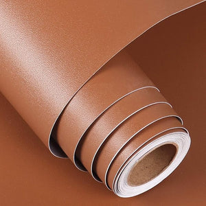 Brown Wallpaper Stick and Peel for Bedroom Living Room Solid Brown Contact Paper Self Adhesive Peel and Stick Brown Wallpaper for Cabinets Table Accent Wall