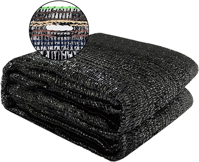 Cool Area 40% 6.5x10ft Sunblock Shade Cloth Cover Mesh UV Resistant Net for Garden Flower Plant Greenhouse, Pet Kennels, Black
