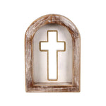 Transpac Wood/Mdf Gold Cross Decor Spring Home Décor