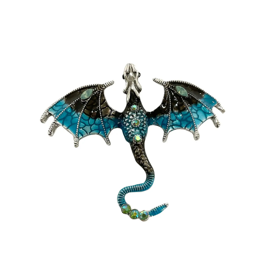 Blue Dragon Brooch/Pin