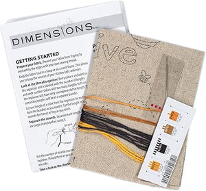 Dimensions Welcome To Our Hive Cross Stitch Aida Fabric, Needle, Thread 5"x7"