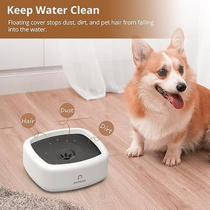 Dog Water Bowl, 44oz No Spill Water Bowl for Dogs, Dog Water Bowl Dispenser 1.3L, Slow Water Bowl for Dogs