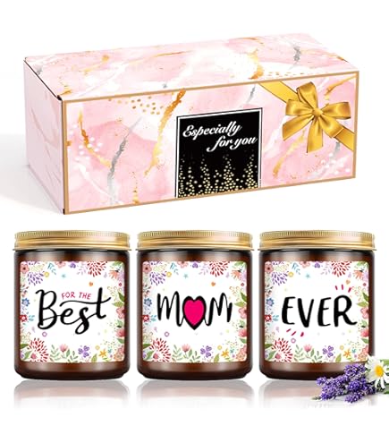 Best Mom Ever - Candle Set - Lavender scented - (3) 7oz Candles