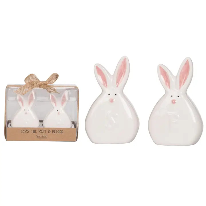 Transpac Dol Easter Bunny Tail Salt/Pepper Shakers Easter Home Décor