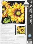 Dimensions Dramatic Sunflower 14"x14" Needlepoint Kit Wool Yarn, Mesh Canvas