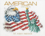 Dimensions American Patriot Cross Stitch Kit, Aida Fabric, Thread & Needle 10"x8"