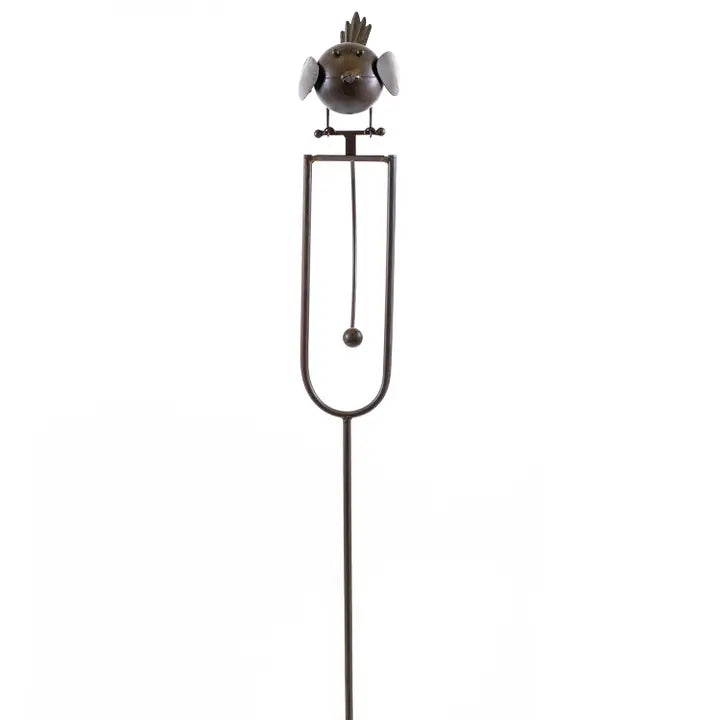 Rocking Bird Metal Garden Stake