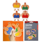 4pk Circus Acrobat Set- Quality Coaster Set