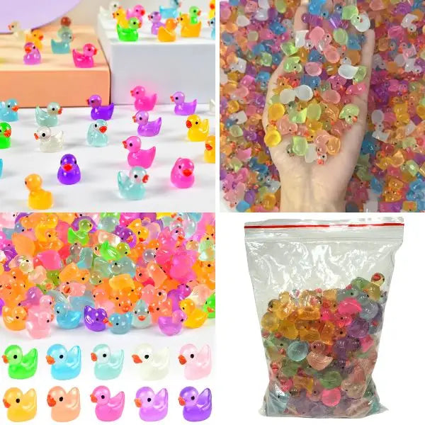 The Duck - 120PC Clear Colored Mini Ducks - Get In The Craze