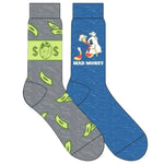 2 Pack Ducktales Mens Crew Socks Size 10-13