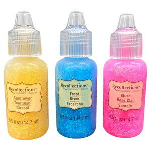 Recollections Signature 3 Piece Pastel Glitter Glue Set