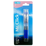 Linc 2 Pack Mr.Click Blue Ball Point Pen with Triangular Grip