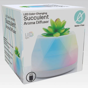 LED Color-Changing Water-Free Succulent Aroma Diffuser