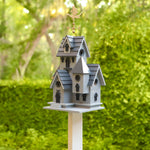 Plow & Hearth Gothic Castle Birdhouse w/Metal Dragon Weathervane 8.5"x11"x23"H