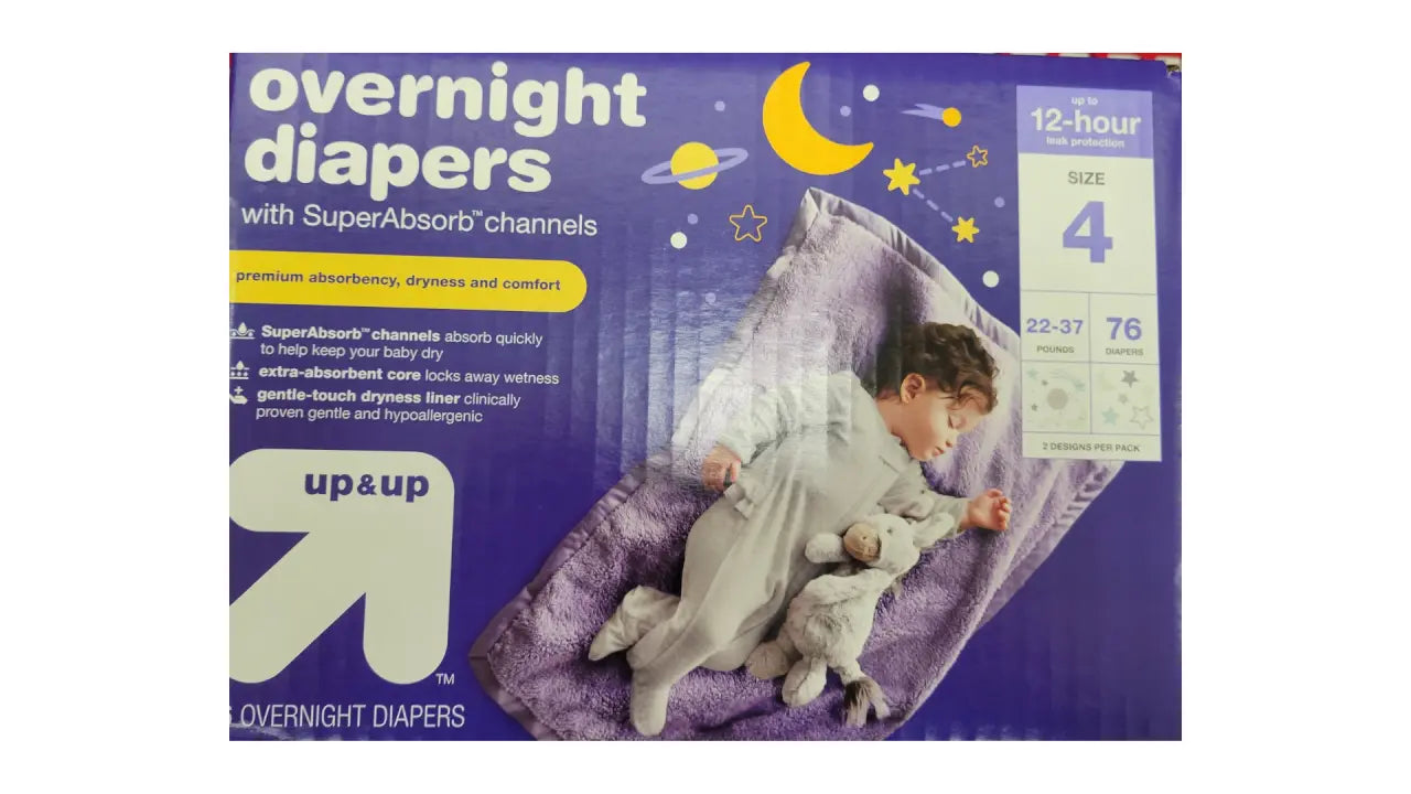 Up & Up Overnight Diapers Size 4- (22-37 lbs.)