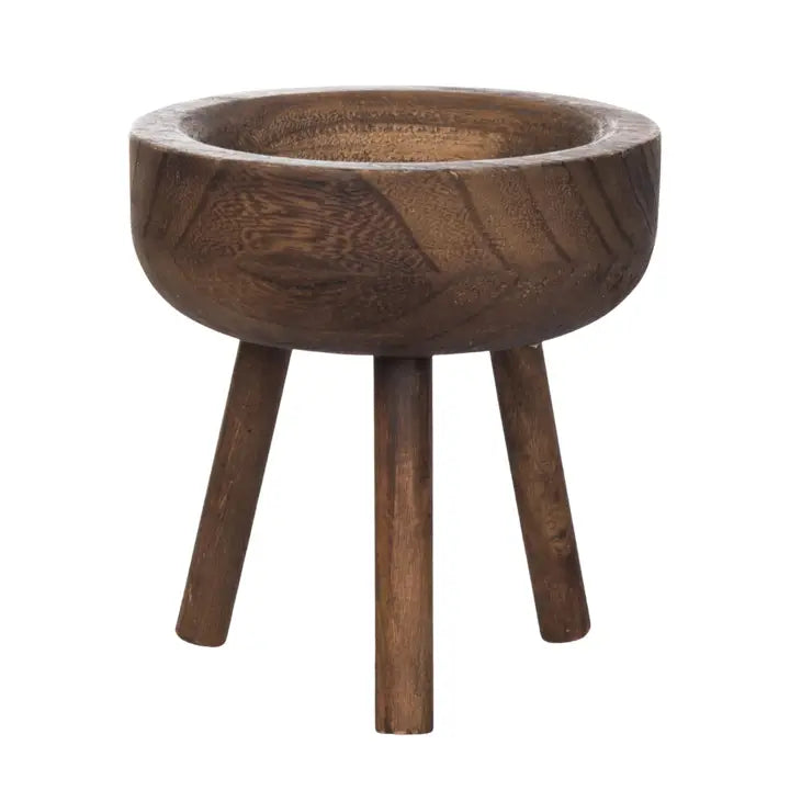 Transpac Wood Tripod Bowl Spring Home Décor