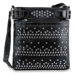 Rhinestone Studded Crossbody Sling -Black