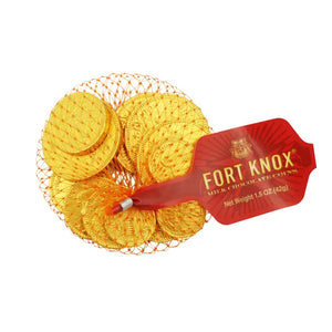 Fort Knox Chocolate Gold Coins 1.5oz Mesh Bags,