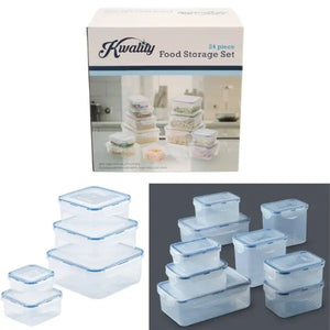 24PC Food Storage Set - Kwality Brand - BPA Free, Dishwasher, Microwave and Freezer Safe