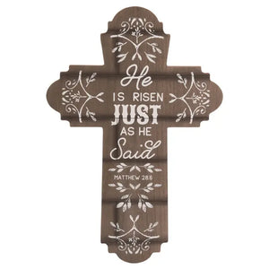 Transpac Mdf Cross Sentiment Decor Easter Home Décor