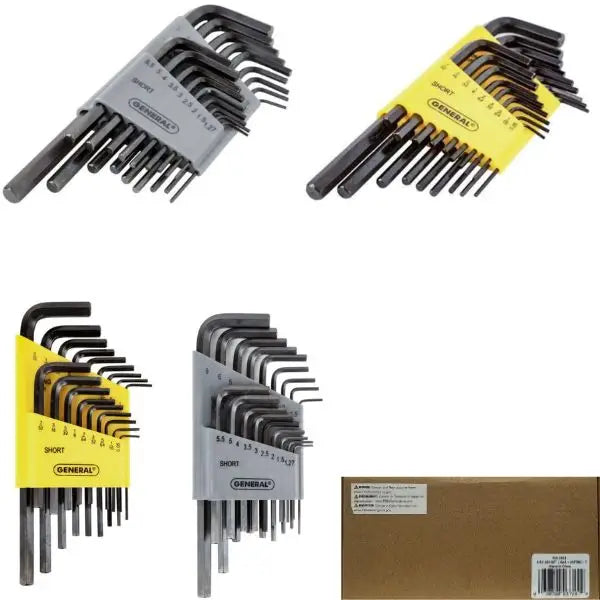 General Tools - 36PC Hex Key Set - SAE and Metric -