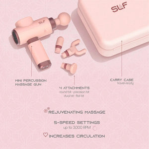 Slf Mini Handheld Impact Massager Gun in Pink