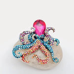 Octopus Colorful Rhinestone Brooch