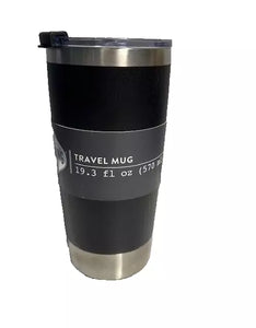 Dashing Stainless Steel & Black Travel Mug w/ Lid 19.3 oz.