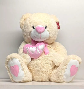 White 32 inch Giant Valentine Bear Plush with Pink Heart -XOXO-Dandee Collectors 3+ (Copy)