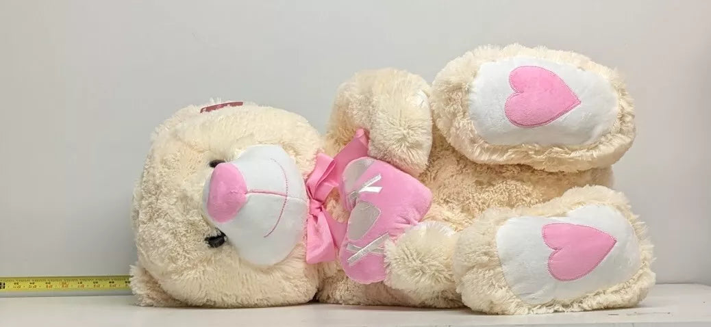 White 32 inch Giant Valentine Bear Plush with Pink Heart -XOXO-Dandee Collectors 3+ (Copy)