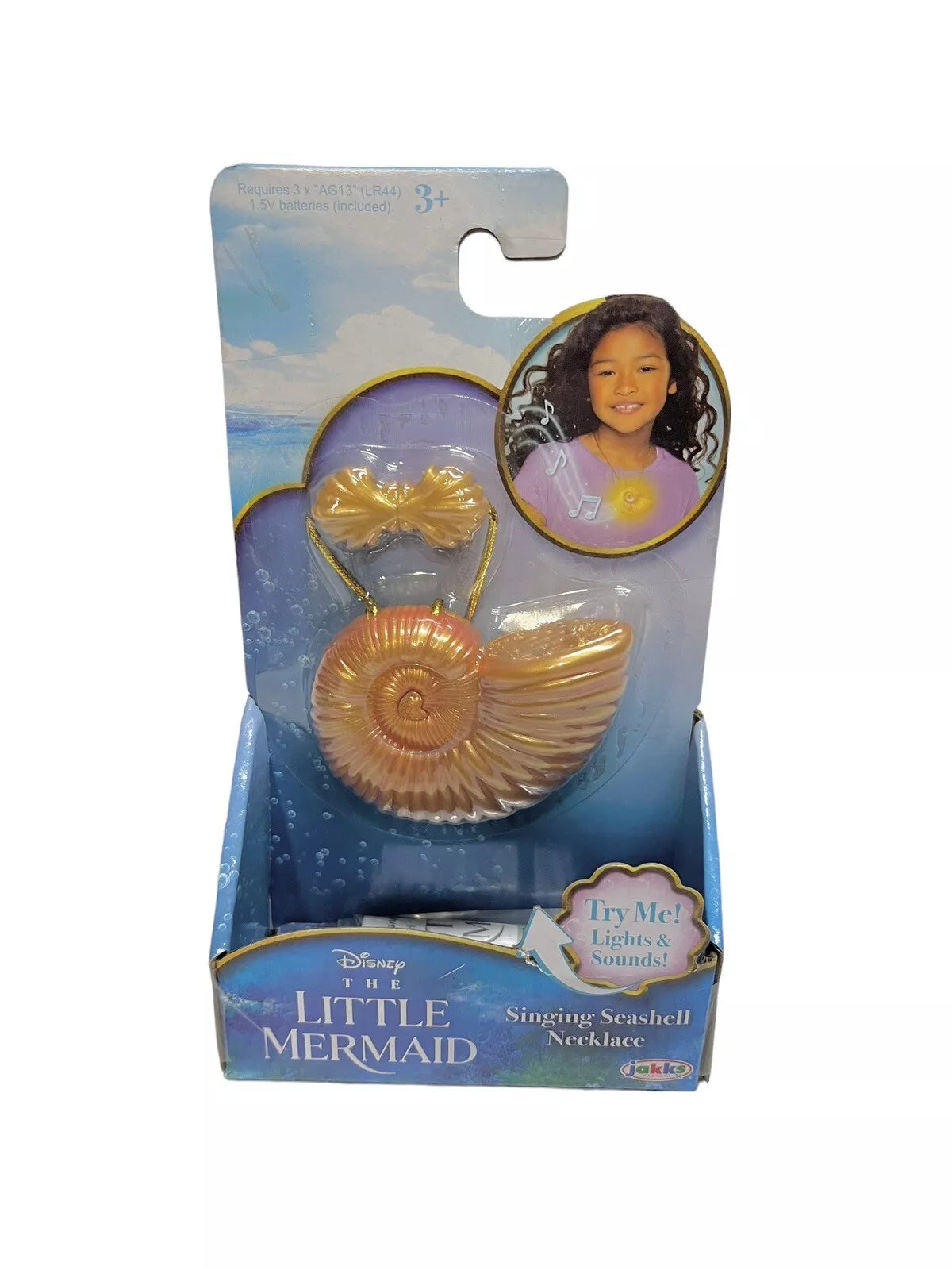 Disney The Little Mermaid Ariel Seashell Singing Necklace Light-Up Feature