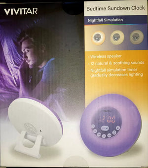 Vivitar Wake-Up Sunrise & Bedtime Clock  Multicolor Light Modes