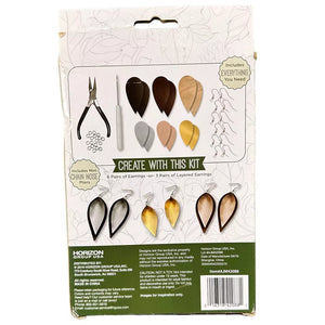 For The Love Of Beading Kits D.I.Y. Layered Leaf Earring Making Kit