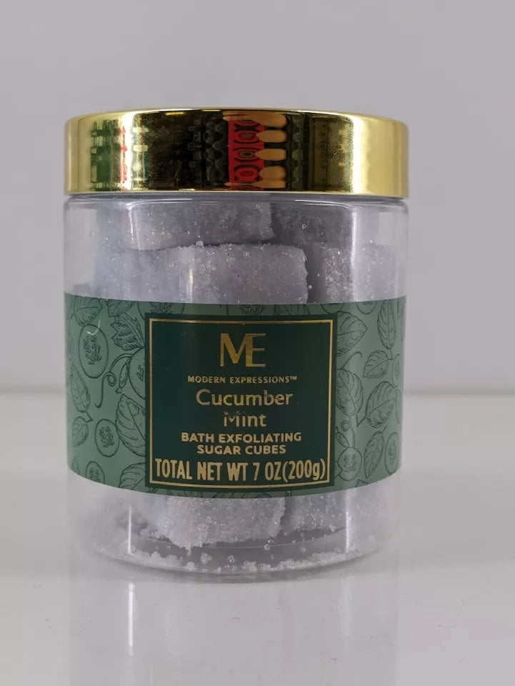 ME Modern Expressions Cucumber Mint Bath Exfoliating Sugar Cubes 7 oz