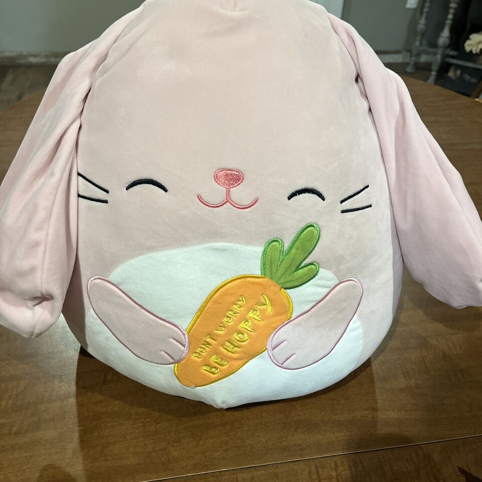 Squishmallow Rare 16" Easter Bunny Rabbit with Carrot Plush