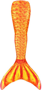 Fin Fun Mermaid Tail, Reinforced Tips, Tropical Sunrise, with Monofin, Adult & Children's Sizes